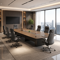 Table de Conférence Personnalisée en Gros pour Usine, avec Conception de Fente pour Câbles, Idéale pour Projets de Bureau et Réunions