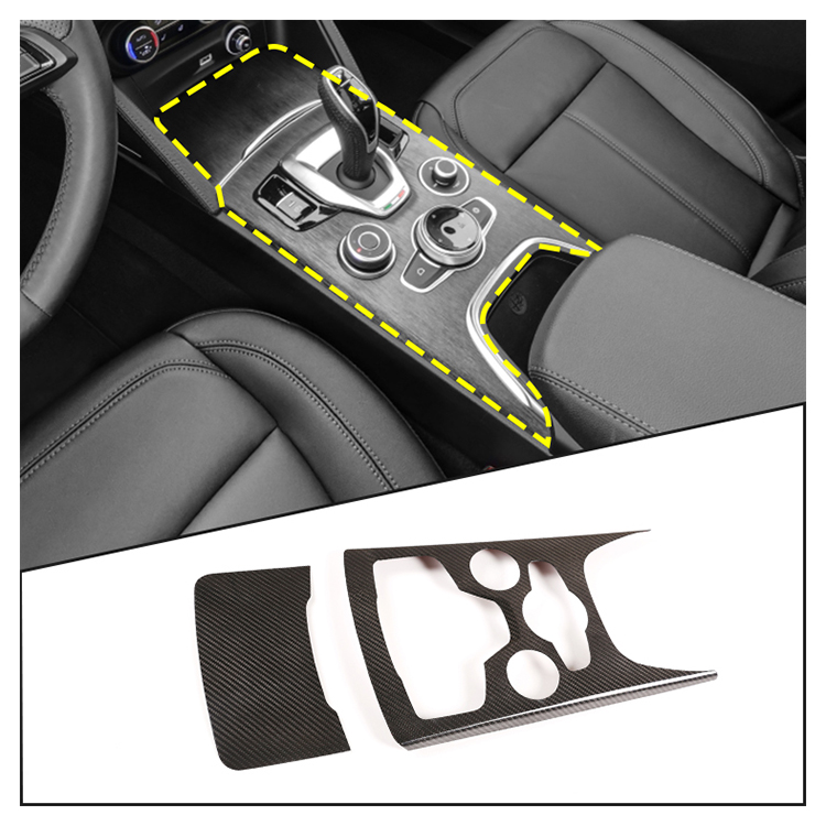 Couvercles Acier Pour Alfa Romeo Junior - Lot De 2, Finition Brossée, Avec Fente USB - Décoration Tuning, Adhésif 3M