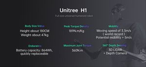 Robot Humanoide Unitree H1 de Tamaño Completo y Uso General, Capaz de Correr - Product Image 3