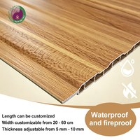 Panel de Techo de PVC Impermeable para Decoración de Restaurantes, Tamaño Personalizado de 30 cm, Panel de Techo de PVC Plástico Ignífugo con Precios Económicos