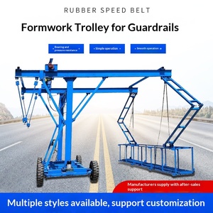 แม่แบบกันชนผนัง 123 T พร้อมรถเข็นแม่แบบราวกันตกสะพาน รถเข็นแม่แบบพร้อมรีโมทไร้สาย ตะกร้าแขวนสำหรับงานก่อสร้าง - Product Image 1