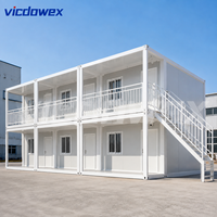 VICDOWEX Maison conteneur préfabriquée multi-unités en kit pour bureau modulaire, entrepôt et logement