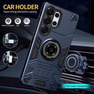 Para S25Edge Business TPU + PC Funda para teléfono móvil a prueba de golpes <span class=keywords><strong>Five</strong></span> Heroes A56 Soporte de anillo giratorio Succión magnética A07 Protector - Product Image 4