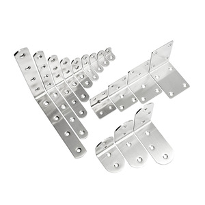 Supports d'angle en acier inoxydable à 90 degrés pour meubles, tables et chaises – Fixation carrée - Product Image 1