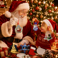 Etiquetas para Árboles de Navidad, Adornos Colgantes Personalizados, Espacios en Blanco para Sublimación, Adornos Navideños de MDF, Manualidades DIY, Decoración