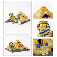 Wange 4210 Große Pyramide von Gizeh Kairo Ägypten Weltberühmte Architekturszene Attraktionen Unisex Baustein-Set Plastikspielzeug Juguete