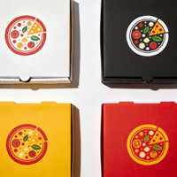 Boîte à pizza en carton ondulé blanc personnalisée de 18 pouces avec impression haute définition pour l'emballage de livraison de pizzas de marque