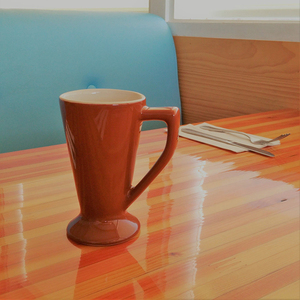 Tasse à café en céramique de couleur marron, Unique, à double pointe, pour boisson - Product Image 2