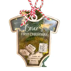 Customized Baby's First Christmas Ornament Christmas Tree Ornaments for New Baby Gift