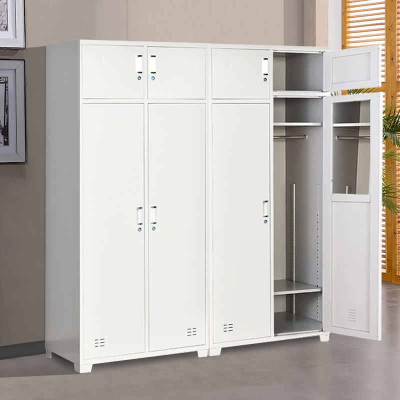 Thickened Bunk Bed Internal Cabinet Steel Single Dormitory Upper and Lower Iron Wardrobe Study Table Chair