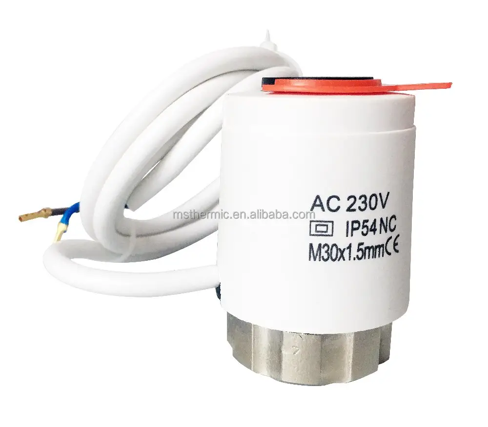 230V Normally Closed Electric Thermal Actuator for Water Valves or Manifold in Floor Heating System