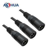 AOHUA 5521 câble d'alimentation DC fil de prise 2.1x5.5mm DC jack femelle broches de connecteur avec câble