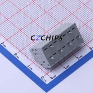 250-207 Spring Terminal Block Through hole Component (THT),P=3.5mm Connector 1x7P 3.5mm Gray 7P - Product Image 2