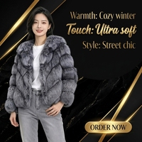 Manteau en fourrure de renard véritable de luxe pour femme, court, chaud et épais pour l'hiver, veste élégante en fourrure de renard à motif en V, vêtement d'extérieur en fourrure chevron