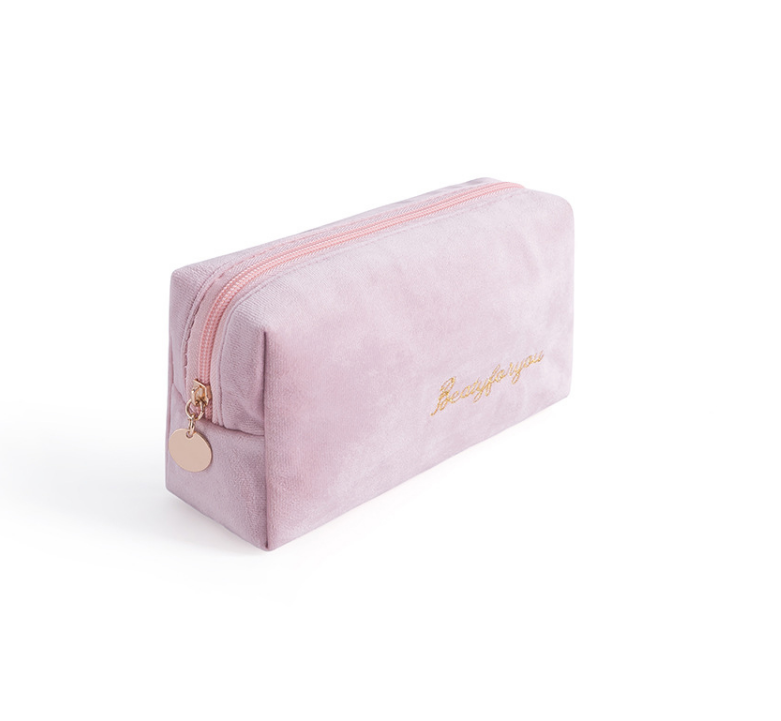 small velvet cosmetic bag