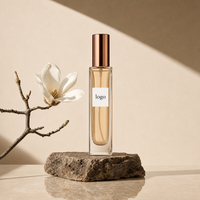 Flacon de parfum en verre rectangulaire transparent en gros avec bouchon en métal noir, logo personnalisé, flacon vide pour vaporisateur de parfum à fine brume