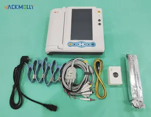 JM-8127 Goedkope Draagbare 12 Kanaals 10 Inch Touchscreen Elektrocardiogram Anti-Defibrillatie Recorder Ecg Machine