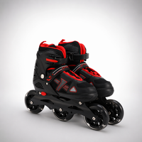 Patins à roulettes ajustables EACH, vente en gros, chaussures de roller lumineuses à trois roues