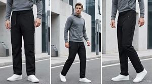 Pantaloni Softshell da Uomo Elasticizzati in 4 Direzioni con Cuciture Nastrate, Sottili, Antivento, Traspiranti, Resistenti, con Tasche, per Primavera/Estate/Autunno - Product Image 6
