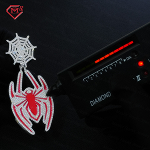 Liontin kustom Moissanite rantai pesona Spider Hiphop 925 perak es keluar DVVS berlian Moissanite liontin - Product Image 2