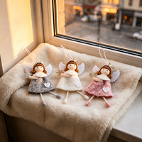 Poupée ange en feutre de laine douce et moelleuse, décorations de Noël, décorations suspendues, pour décorations de Noël, poupée ange