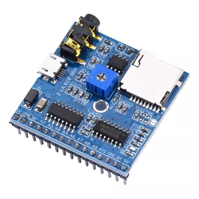DC5V Voice Playback Module MP3 Decoding Board UART Serial Port Controller I/O Triggers Playback