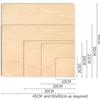 Plaques de contreplaqué en tilleul de 1 mm, 2 mm, 3 mm, 4 mm, 5 mm, 6 mm en gros pour découpe laser, artisanat DIY, modélisme, jouets éducatifs, puzzles