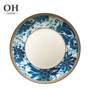 Vaisselle en porcelaine motif oiseau du arc-en-ciel, service de table avec fleurs bleues, assiettes vintage pour <span class=keywords><strong>mariage</strong></span>, dîner pour décoration d'hôtel - Product Image 3