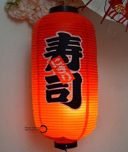 Impermeabile all'aperto PVC di plastica giapponese cera zucca lampadario <span class=keywords><strong>cucina</strong></span> rossa pieghevole lanterna-elegante carta per Sushi - Product Image 6