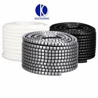 Envío Inmediato: Organizador de Cables en Espiral XJH de 10mm de Diámetro, Banda Envolvente de PE para Organizar Cables con Facilidad