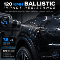 Film de protection de peinture automobile (PPF) en TPU noir métallisé Azurite, haute brillance, aliphatique, auto-réparant