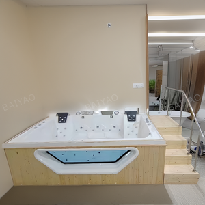 Vente en gros de spas modernes pour 5 personnes, de style villa, pour l'extérieur, avec un design rectangulaire en acrylique écologique - Product Image 5