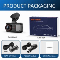 Caméra embarquée OEM/ODM 3,18 pouces 4K HD avant, 2,5K arrière, double objectif, WIFI, surveillance de stationnement 24H, GPS, enregistrement en time-lapse, DVR