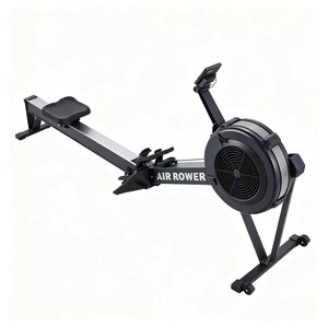 Simulated <b>Rowing</b> Motion Air Rower <b>Machine</b> Variable Air Resistance Button Monitor For Standard Aerobic Training - Product Image 5