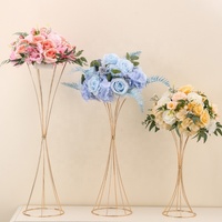Centre de table en or Autres décorations de mariage Grand vase à fleurs en métal pour fournitures de décoration de mariage
