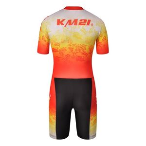OEM personalizado naranja manga corta cierre de cremallera ciclismo deportes patinaje sobre ruedas ropa <span class=keywords><strong>bicicleta</strong></span> uniforme - Product Image 2