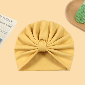 Rắn Màu Bông Bé Bandanas Turban Headband Cô Gái Trẻ Em Tóc Ban Nhạc Đầu Phụ Kiện Thương Hiệu Thời Trang Tai Thỏ Hôn Mũ Ấm - Product Image 1