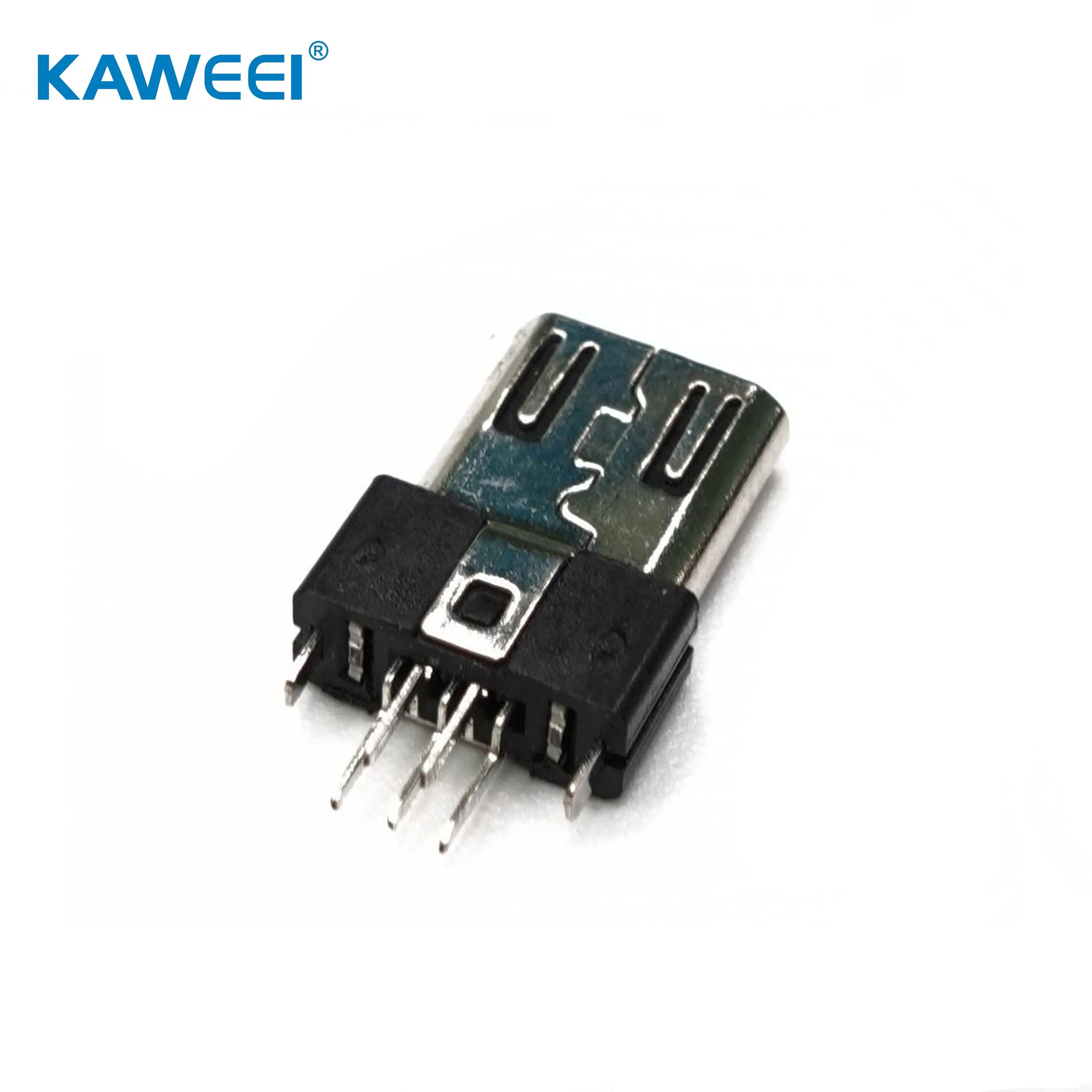 Customized High Quality Vertical Type Micro Mini USB SMD Male Connector 5 pin for Android Data Connector