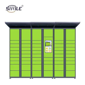 Smile Tech Aanpasbare Plaatwerk Fabricage Diensten Stalen Elektrische Kluisjes Kast Pakket Locker Slimme Opslag Lockers