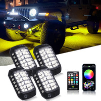 Kit de Luces LED RGB 3D de 36 LED para Chasis y Ruedas, con Control por Aplicación, para Camiones Todoterreno, Jeeps, SUV y UTV