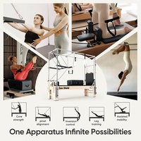 Lit de yoga et de Pilates OEM Cadillac Reformer en bois d'érable - 3-en-1, hauteur réglable, équipement de fitness durable et portable
