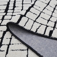 Quantité minimale de commande 1 taille personnalisée Alfombras Para Cuarto noir et blanc touffeté salon tapis tapis pour sol salon grand tapis