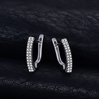 Boucles d'oreilles en argent sterling 925 plaqué or rhodié Poliva, serties de diamants simples, style anglais, pour femmes, style tendance, zircon