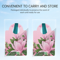 Diffuseur de parfum pour voiture aux fleurs de magnolia, tablettes de papier parfumées naturelles, parfum longue durée, pendentif d'intérieur, désodorisant.