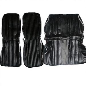 Housses de sièges complètes Sportiva Tappetzeria noires avec profils blancs pour FIAT 500 F L Generico - Product Image 1