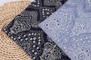 Tissu brodé bleu 100% coton de qualité supérieure avec oeillet <span class=keywords><strong>suisse</strong></span> Voile dentelle tissu de broderie pour robe, mariage - Product Image 6