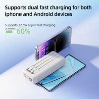 Banco de Energía Portátil Personalizado al por Mayor de 30000 mAh de Alta Capacidad y Carga Rápida para Teléfono, Cargador Portátil de 30000 mAh para iPhone
