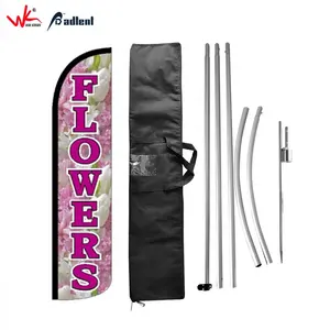 Kit bandiera piuma di alluminio stampa personalizzata promozionale Swooper Feather Banner Flag Signs