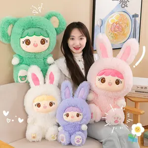 Yeni sıcak satış yaratıcı hediyeler peluş bebek oyuncak kawaii sevimli karikatür doldurulmuş oyuncak sevimli tavşan peluş bebek