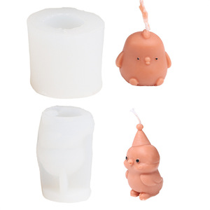 Molde de silicona 3D de pollito lindo para velas, molde de silicona de animales para velas DIY, resina, yeso, decoración artesanal para festivales - Product Image 1